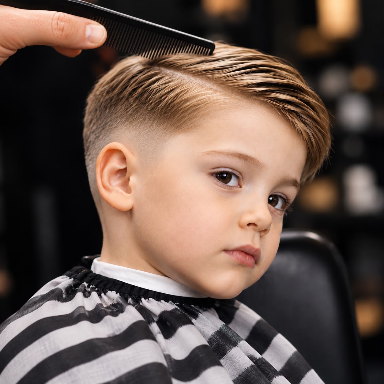 Kinderhaarschnitt beim Barber